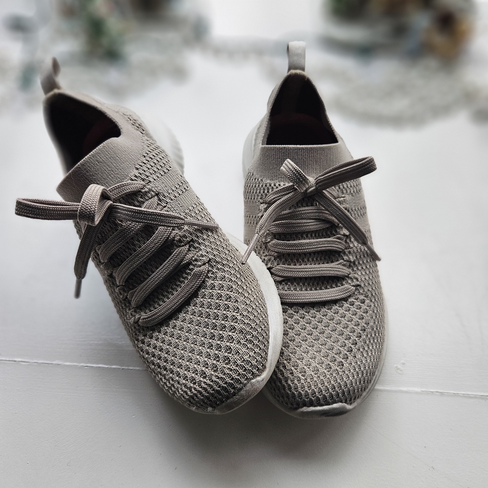Skechers Slip On Knit Taupe Sneakers